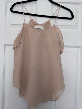 Chloé Beige Spaghetti Strap Top